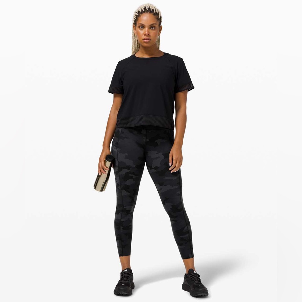 Lululemon Fast and Free Tight II 25" Heritage 365 Camo Deep Coal Multi - Size 6 - Picture 6 of 10